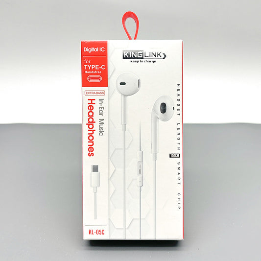 Kinglink 1m In-Ear Music Headphones For Type-C Cable KL05C