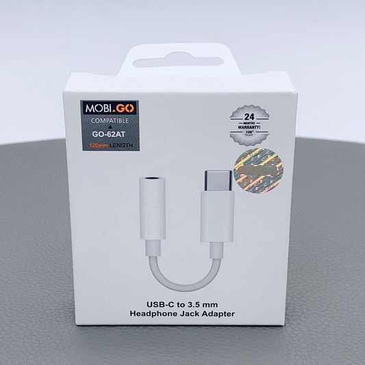 Mobigo 12cm Type-C to 3.5mm Aux headphone jack adapter GO62AT