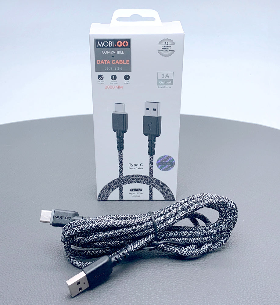 Mobigo 2m nylon fast type-c cable GO106