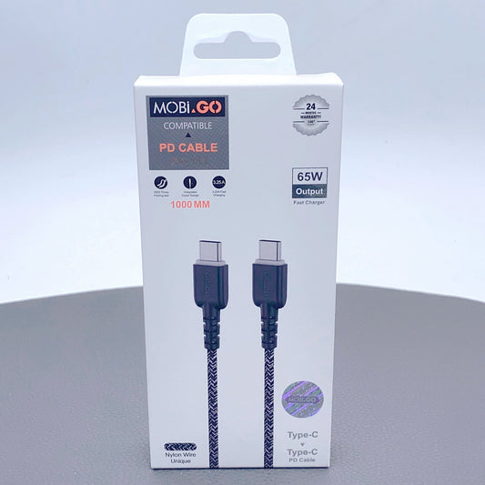 Mobigo 1m PD 65W Type-C to Type-C cable GO1TT