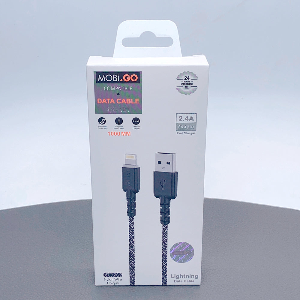 Mobigo 1m nylon lightning cable GO101