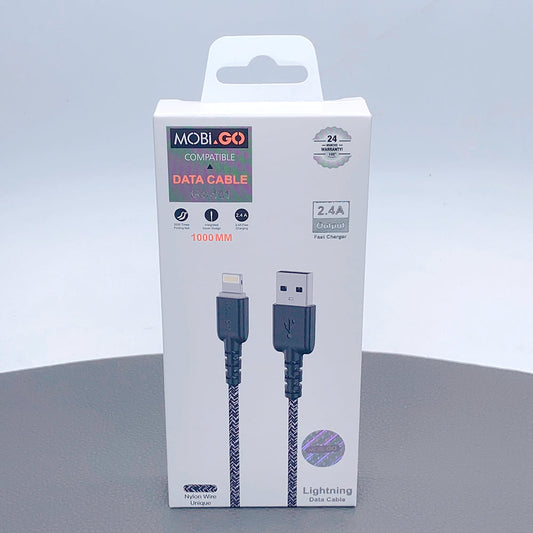 Mobigo 1m nylon lightning cable GO101