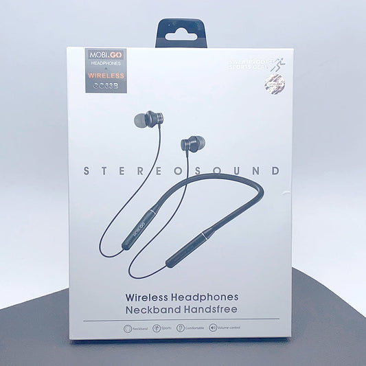Mobigo magnetic neckband wireless bluetooth headphones earphones GO63B