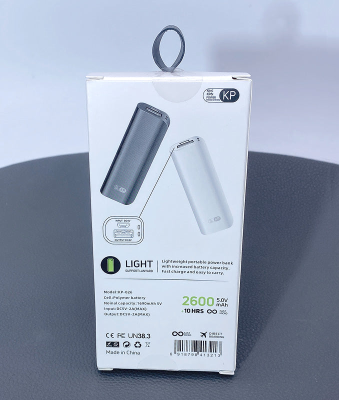 King KP 2600 mah power bank KP026 / KL26