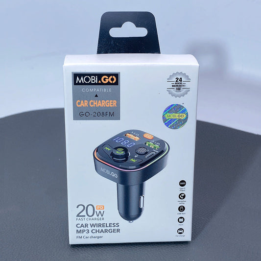 Mobigo PD 20W FM MP3 car charger GO208FM