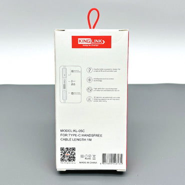 Kinglink 1m In-Ear Music Headphones For Type-C Cable KL05C