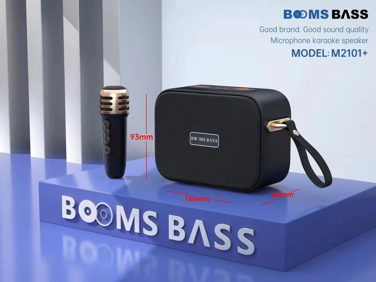 BOOMS BASS M2101+ Portable Handheld Wireless Karaoke Speaker Bluetooth Speaker