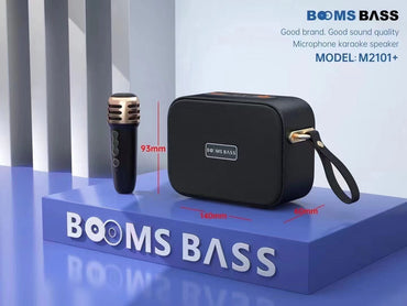 BOOMS BASS M2101+ Portable Handheld Wireless Karaoke Speaker Bluetooth Speaker