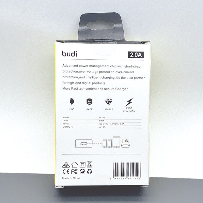 Budi 2.0A USB Travel Charger SC-45