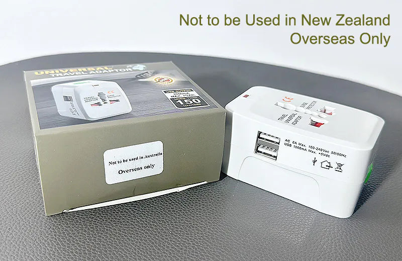 All in one universal travel adaptor with 1000 ma usb(grey box)