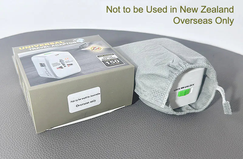 All in one universal travel adaptor with 1000 ma usb(grey box)