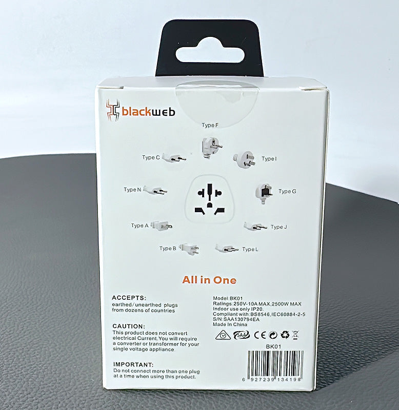 Blackweb all in one travel adapter BK01
