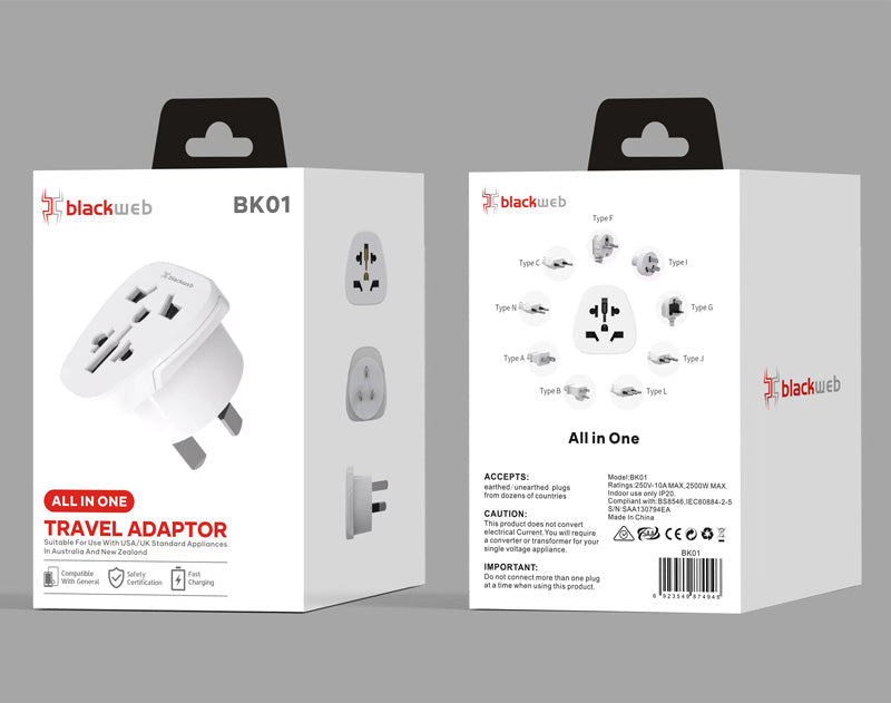 Blackweb all in one travel adapter BK01