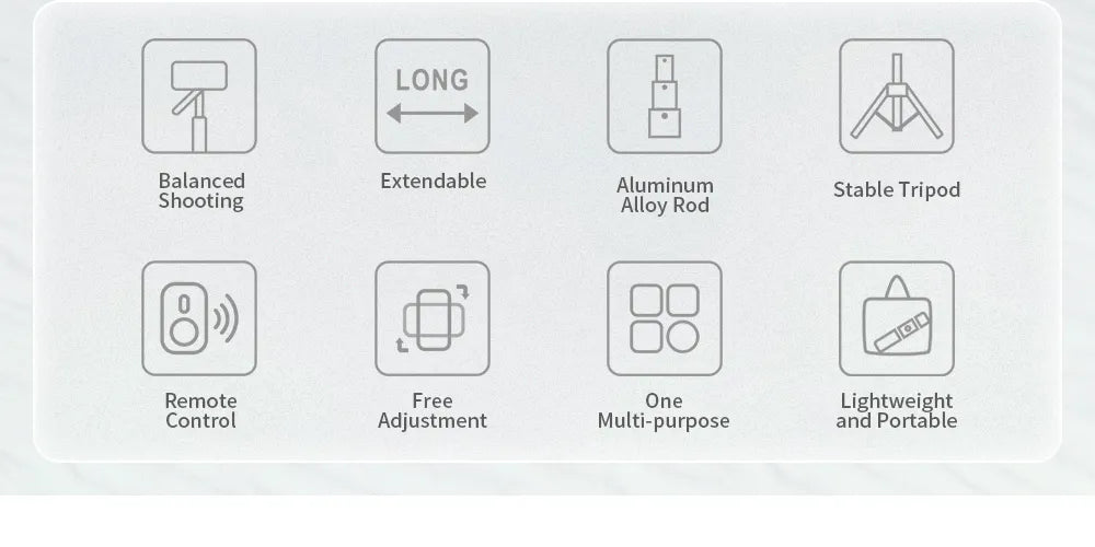 LONG 2m Stable Selfie Stick Tripod C05