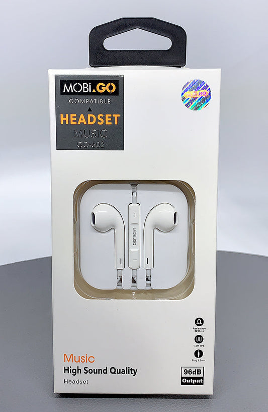 Mobigo 3.5mm Aux headset earphone GO602