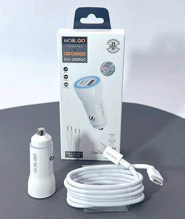 Mobigo PD 38W car charger with Type-C to Type-C cable GO200PDC