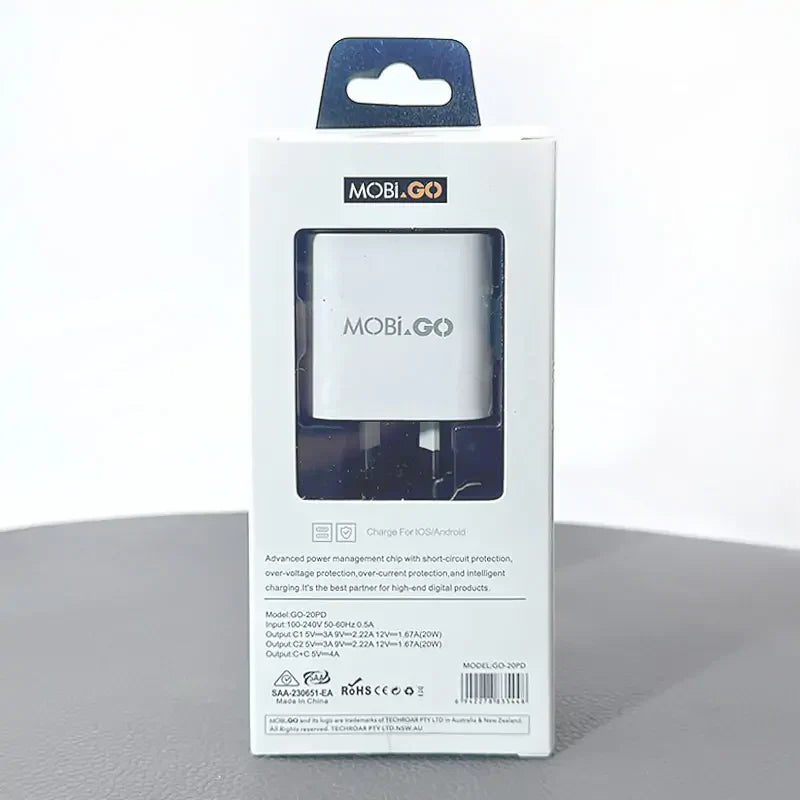Mobigo PD 20W Dual Port Home Charger GO20PD