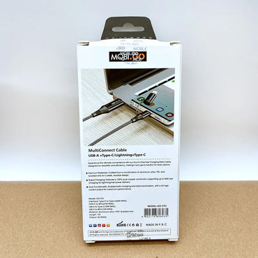 Mobigo 1m PD 60W 4 in 1 MultiConnect Cable GO3TU