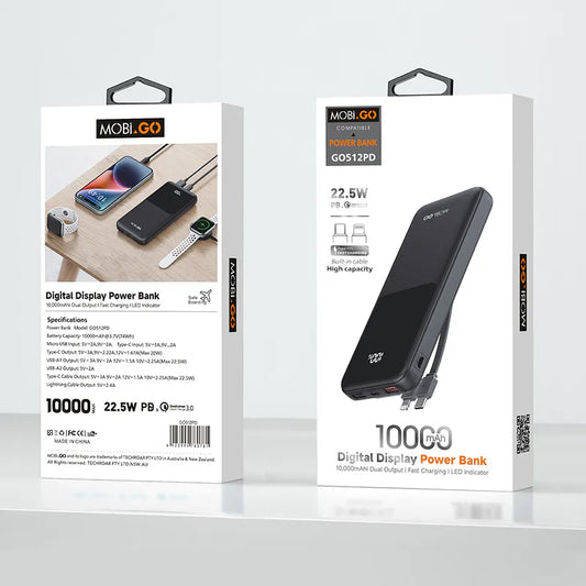 Mobigo 10000 mah PD power bank GO512PD