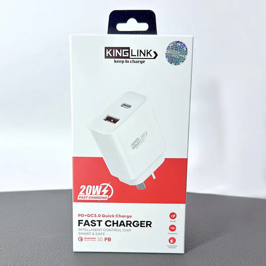 Kinglink pd 20w qc 3.0 fast charger gs20w0322