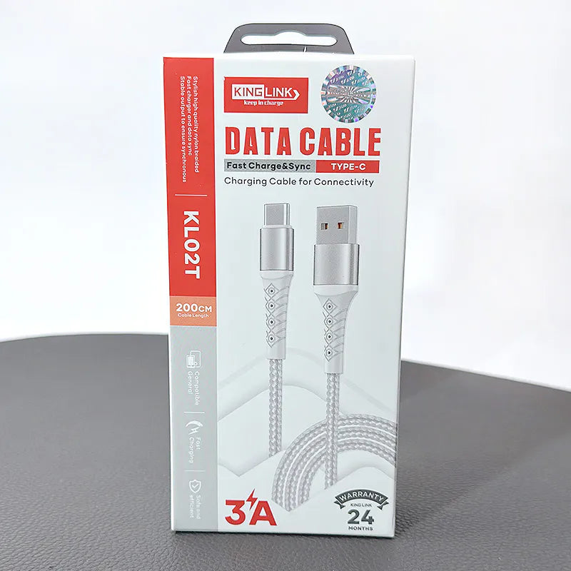 Kinglink 2m 3A Type-C Cable KL02T