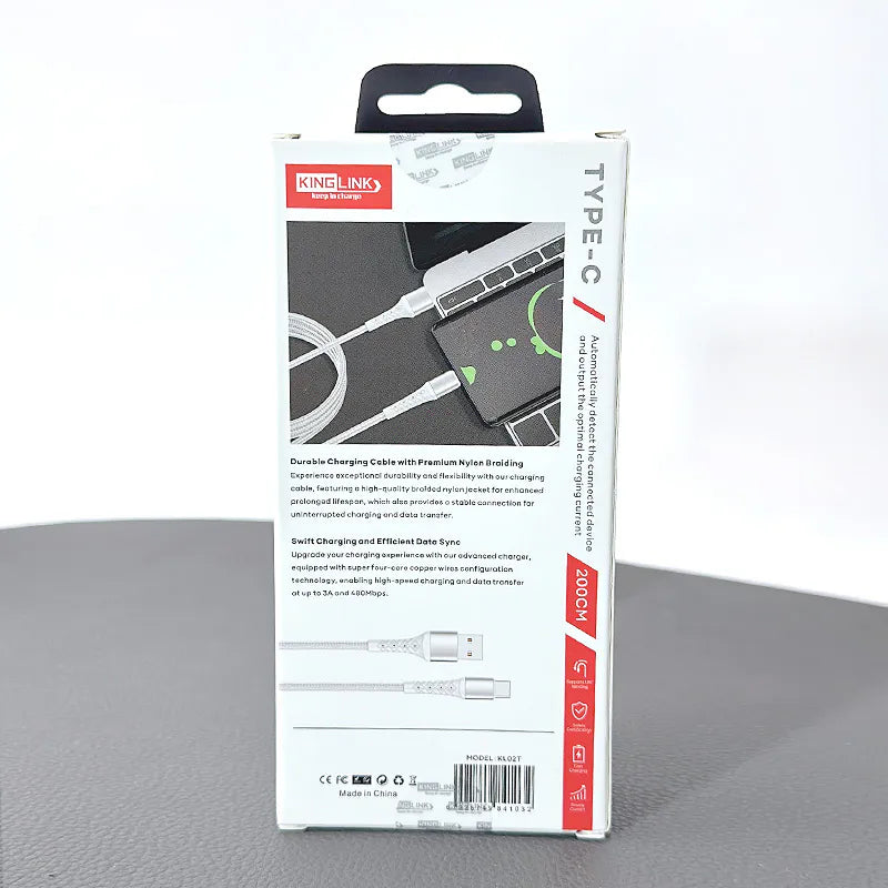 Kinglink 2m 3A Type-C Cable KL02T