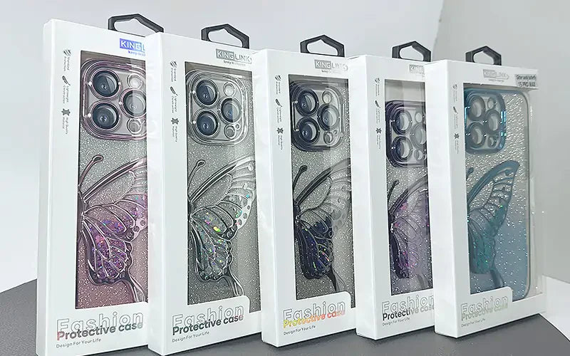 iPhone 16 plus 6.7 Kinglink Glitter Sandy Butterfly case