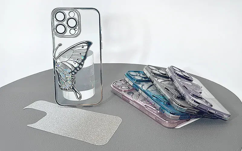 iPhone 16 plus 6.7 Kinglink Glitter Sandy Butterfly case