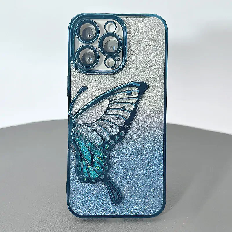 iPhone 16 plus 6.7 Kinglink Glitter Sandy Butterfly case