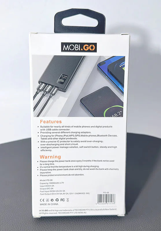 Mobigo PD 22.5W 10000 mah power bank PD06
