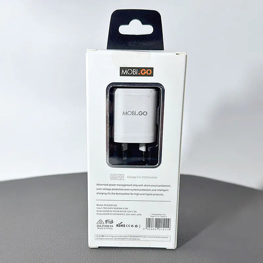 Mobigo PD 20W Wall Charger with Type-C to Type-C cable TCS2081ACCC
