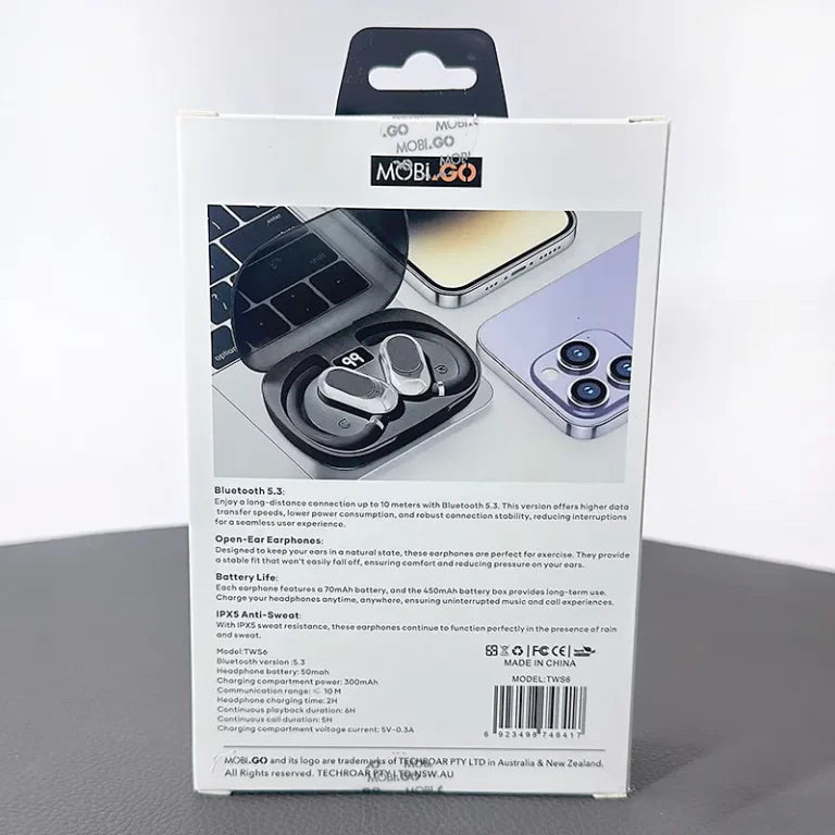 Mobigo SecureFit HiFi Wireless Headset Earphone TWS6