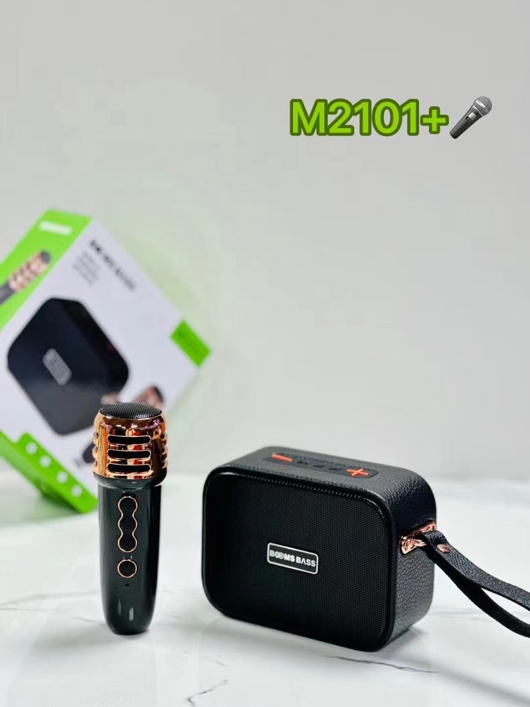 BOOMS BASS M2101+ Portable Handheld Wireless Karaoke Speaker Bluetooth Speaker