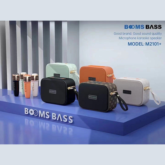 BOOMS BASS M2101+ Portable Handheld Wireless Karaoke Speaker Bluetooth Speaker