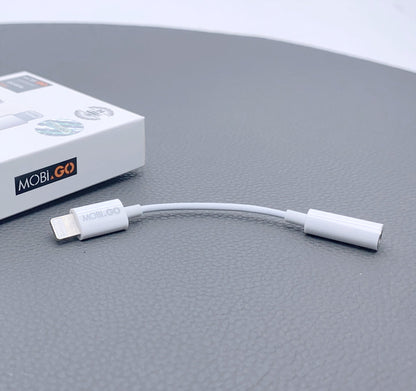 Mobigo 12cm lightning to 3.5mm Aux headphone jack adapter GO62AL