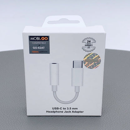 Mobigo 12cm Type-C to 3.5mm Aux headphone jack adapter GO62AT