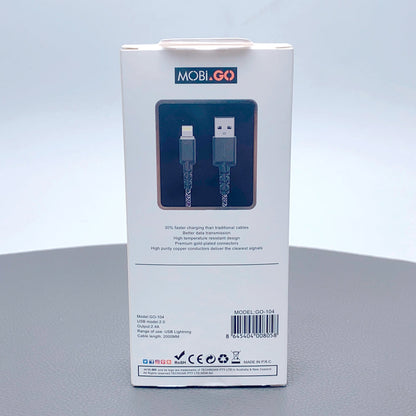 Mobigo 2m nylon fast lightning cable GO104