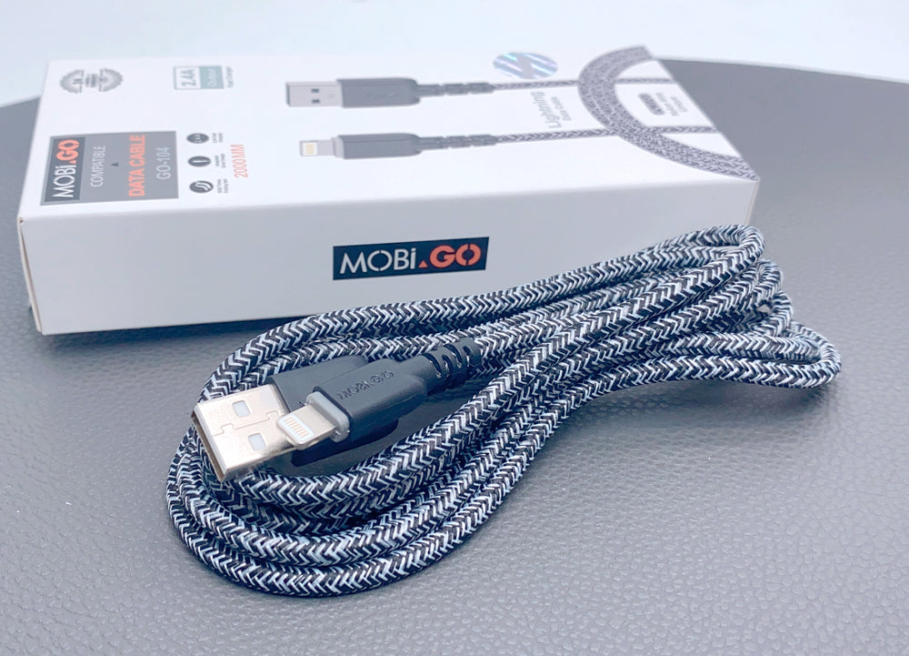 Mobigo 2m nylon fast lightning cable GO104