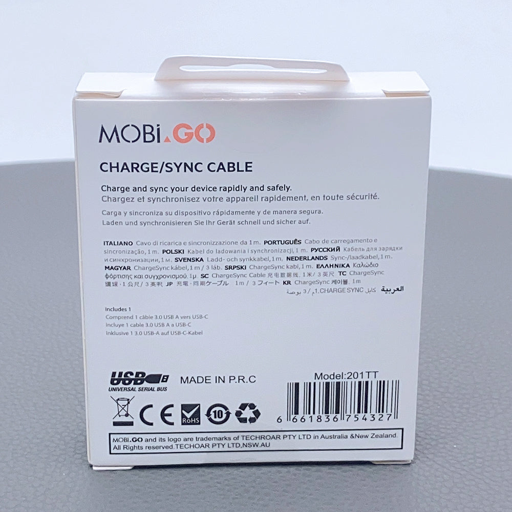 Mobigo 1m 60W PD Type-C to Type-C cable 201TT