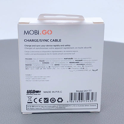 Mobigo 1m 60W PD Type-C to Type-C cable 201TT