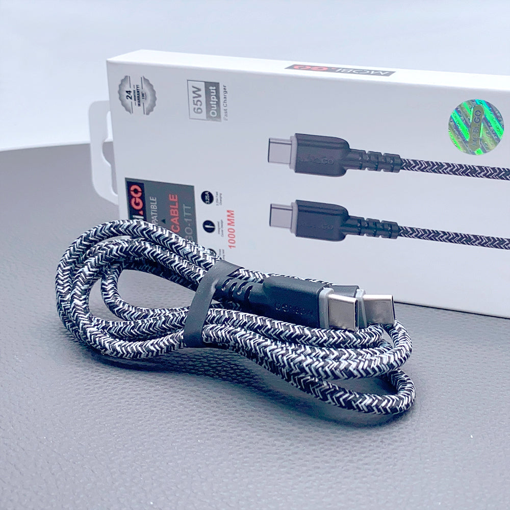 Mobigo 1m PD 65W Type-C to Type-C cable GO1TT