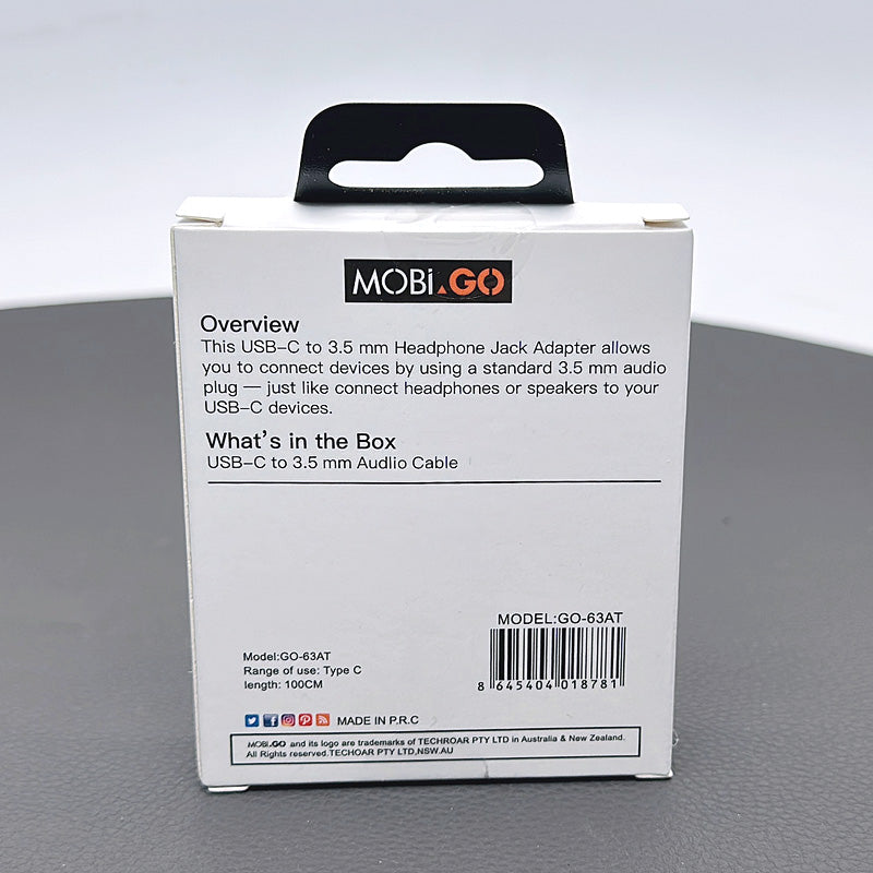 Mobigo 1m Type-C to 3.5mm adapter GO63AT (Digital IC support most type c devices)