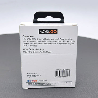 Mobigo 1m Type-C to 3.5mm adapter GO63AT (Digital IC support most type c devices)
