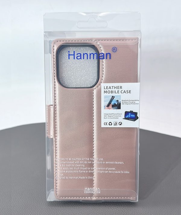 iPhone 15 Pro 6.1 Hanman 2 in 1 detachable magnetic wallet case