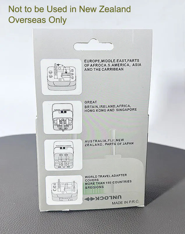 All in one universal travel adaptor with 1000 ma usb(grey box)