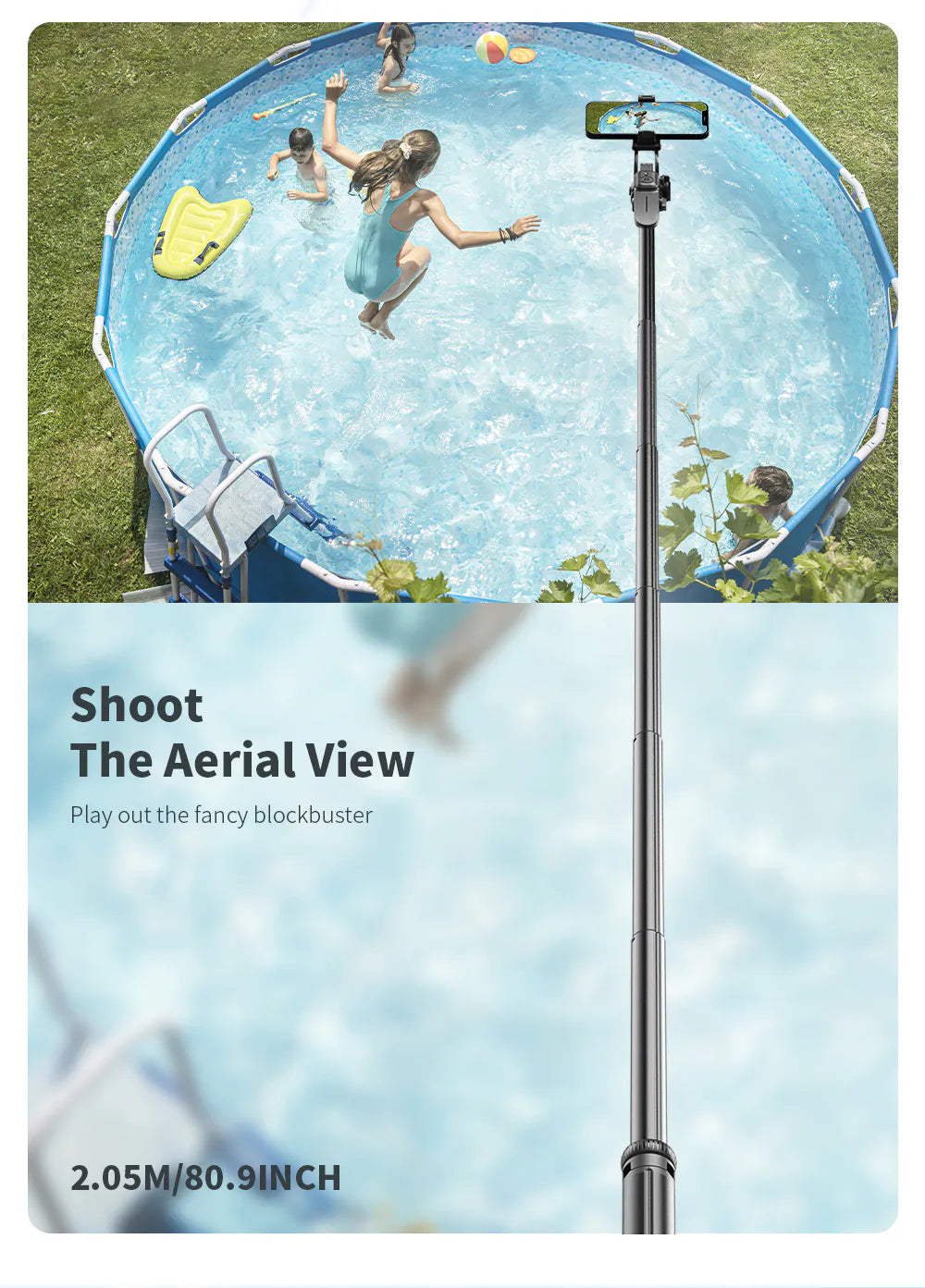 LONG 2m Stable Selfie Stick Tripod C05