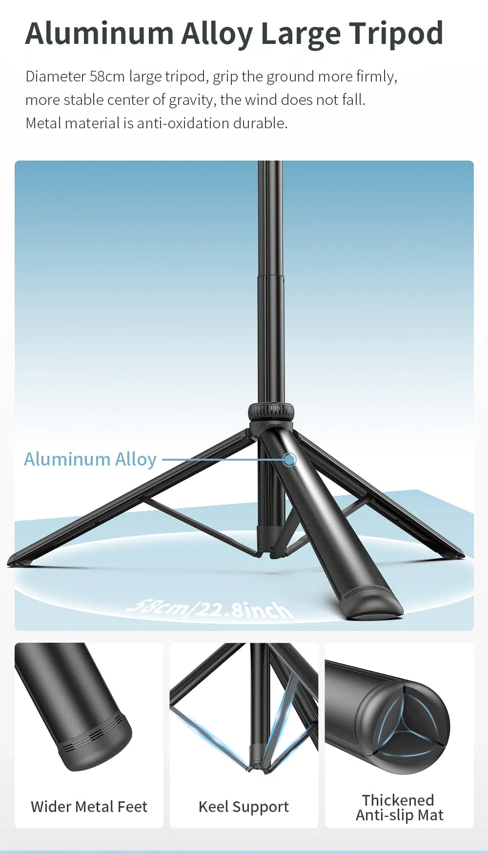 LONG 2m Stable Selfie Stick Tripod C05