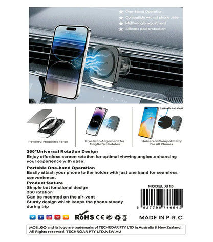 Mobigo Car Bracket Air Vent Holder for MagSafe G15