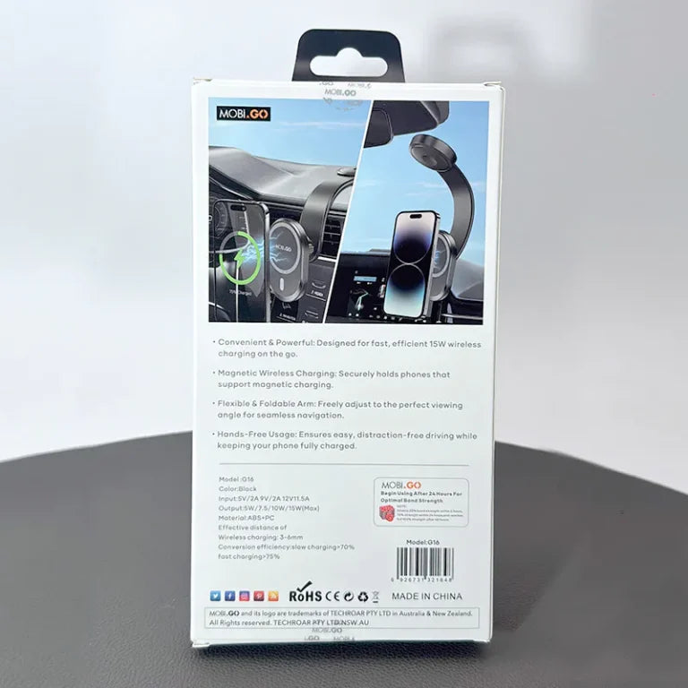 Mobigo 15W Wireless Car Mount Holder G16