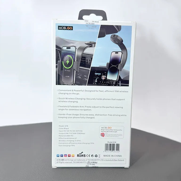 Mobigo 15W Wireless Car Mount Holder G18